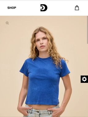 Daydreamer Solid Burnout Vintage Tee - Ultra Marine